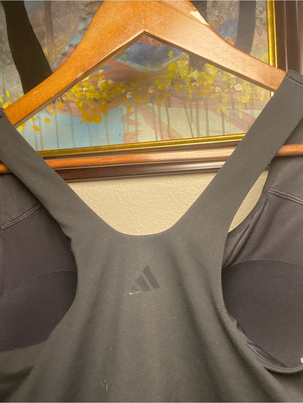 ADIDAS Black Cropped Racerback Tank Top - Picture 3 of 6